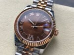 8+ Factory Rolex counterweight Datejust 278271-0004 31mm Diamond Rose Gold Bezel Half Rose Gold Diamond Roman Numerals Brown Dial Jubilee - Image 3