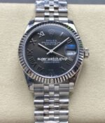 8+ Factory Rolex counterweight Datejust 278274-0022 31mm Full 904L Roman Numerals Grey Dial Jubilee