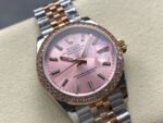 8+ Factory Rolex counterweight Datejust 278381RBR-0010 31mm Diamond Rose Gold Bezel Half Rose Gold Pink Dial Jubilee - Image 2