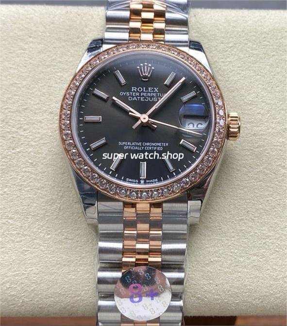 8-Factory-Rolex-counterweight-Datejust-278381RBR-0018-31mm-Diamond-Rose-Gol-6.jpg 8+ Factory Rolex counterweight Datejust 278381RBR-0018 31mm Diamond Rose Gold Bezel Half Rose Gold Grey Dial Jubilee - Image 1