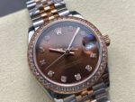 8+ Factory Rolex counterweight Datejust 278381RBR-0028 31mm Diamond Rose Gold Bezel Half Rose Gold Diamond Brown Dial Jubilee - Image 2