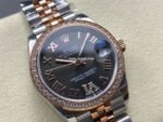 8+ Factory Rolex counterweight Datejust 278381RBR-0030 31mm Diamond Rose Gold Bezel Half Rose Gold Diamond Roman Numerals Grey Dial Jubilee - Image 2