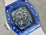 RM Factory Richard Mille RM 055 43mm Blue Crystal White Rubber Strap Skeletonized White Dial - Image 7