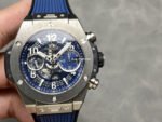 BBF Factory Hublot Big Bang Unico 42mm 421.NX.5170.RX Titanium Blue Rubber Strap Skeletonized Blue Dial