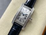 8848 Factory Cartier Tank Américaine 19mm Diamond Roman Numerals Silver Dial - Image 3