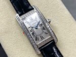 8848 Factory Cartier Tank Américaine 19mm Diamond Roman Numerals Silver Dial - Image 2