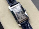 8848 Factory Cartier Tank Américaine 19mm W2601956 Crocodile leather Roman Numerals Silver Dial - Image 2
