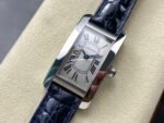 8848 Factory Cartier Tank Américaine 19mm W2601956 Crocodile leather Roman Numerals Silver Dial - Image 3