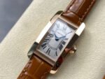 8848 Factory Cartier Tank Américaine W260745619mm Roman Numerals Silver Dial - Image 3