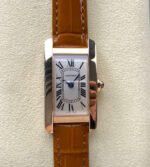 8848 Factory Cartier Tank Américaine W260745619mm Roman Numerals Silver Dial