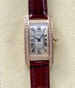 8848 Factory Cartier Tank Américaine WJTA0002 19mm Roman Numerals Silver Dial