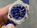 8F Factory Vacheron Constantin Overseas Chronograph 5500V/110A-B148 42.5mm Steel Rubber Strap Blue Dial - Image 3
