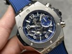 BBF Factory Hublot Big Bang Unico 42mm 421.NX.5170.RX Titanium Blue Rubber Strap Skeletonized Blue Dial - Image 2