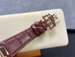 3K Factory Patek Philippe Nautilus 5980 1R-001 Leather Strap Rose Gold Black Dial - Image 9