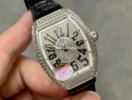 ABF Factory Franck Muller Vanguard V45 44mm Diamond Titanium Leather Strap Black Dial - Image 2