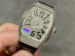 ABF Factory Franck Muller Vanguard V45 44mm Diamond Titanium Leather Strap Black Dial - Image 3
