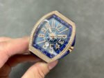 ABF Factory Franck Muller Vanguard V45 44mm Diamond&Rose Gold Rubber Strap Blue Dial - Image 5