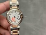 AF Factory Cartier Ballon Bleu 28mm Half Rose Gold White Dial