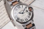 AF Factory Cartier Ballon Bleu W2BB0002 33mm Half Rose Gold Roman Numerals Silver Dial - Image 2