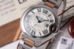 AF Factory Cartier Ballon Bleu W2BB0002 33mm Half Rose Gold Roman Numerals Silver Dial - Image 3