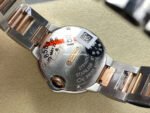 AF Factory Cartier Ballon Bleu W3BB0025 28mm Diamond Bezel Rose Gold Steel Roman Numerals Diamond Silver Dial - Image 8