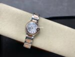 AF Factory Cartier Ballon Bleu W3BB0025 28mm Diamond Bezel Rose Gold Steel Roman Numerals Diamond Silver Dial - Image 5