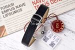 AF Factory Cartier Ballon Bleu W4BB0009 33mm Steel Leather Strap Diamond Roman Numerals Silver Dial - Image 9