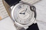AF Factory Cartier Ballon Bleu W4BB0009 33mm Steel Leather Strap Diamond Roman Numerals Silver Dial - Image 2