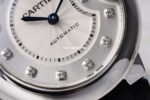 AF Factory Cartier Ballon Bleu W4BB0009 33mm Steel Leather Strap Diamond Roman Numerals Silver Dial - Image 5