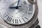 AF Factory Cartier Ballon Bleu W4BB0028 33mm Diamond Bezel Full Steel Roman Numerals Blue Dial - Image 5