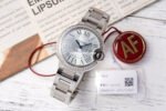 AF Factory Cartier Ballon Bleu W4BB0028 33mm Diamond Bezel Full Steel Roman Numerals Blue Dial