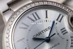 AF Factory Cartier Ballon Bleu W4BB0028 33mm Diamond Bezel Full Steel Roman Numerals Blue Dial - Image 4