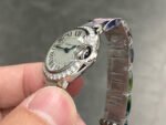 AF Factory Cartier Ballon Bleu W4BB0030 28mm Diamond Bezel Full Steel Roman Numerals Silver Dial - Image 7
