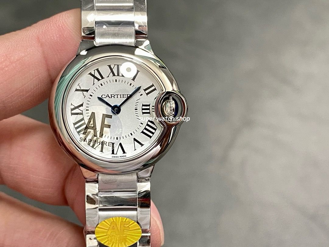 AF-Factory-Cartier-Ballon-Bleu-W69010Z4-28mm-Full-Steel-Roman-Numerals-Silver-Dial-7.jpg AF Factory Cartier Ballon Bleu W69010Z4 28mm Full Steel Roman Numerals Silver Dial - Image 1
