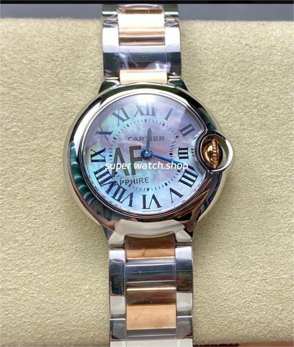 AF-Factory-Cartier-Ballon-Bleu-W6920034-28mm-Rose-Gold-Steel-Roman-Numerals-Mother-Of-Pearl-Di-7.jpg AF Factory Cartier Ballon Bleu W6920034 28mm Rose Gold Steel Roman Numerals Mother Of Pearl Dial - Image 1