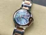 AF Factory Cartier Ballon Bleu W6920034 28mm Rose Gold Steel Roman Numerals Mother Of Pearl Dial - Image 3