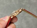 AF Factory Cartier Ballon Bleu WJBB0033 33mm Diamond Bezel Rose Gold Red Leather Strap Roman Numerals Silver Dial - Image 6