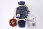 AF Factory Cartier Ballon Bleu WSBB0025 42mm Steel Leather Strap Roman Numerals Blue Dial