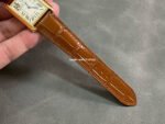 AF Factory Cartier Tank Américaine w2601556 19mm Yellow Gold Leather Strap White Dial - Image 8
