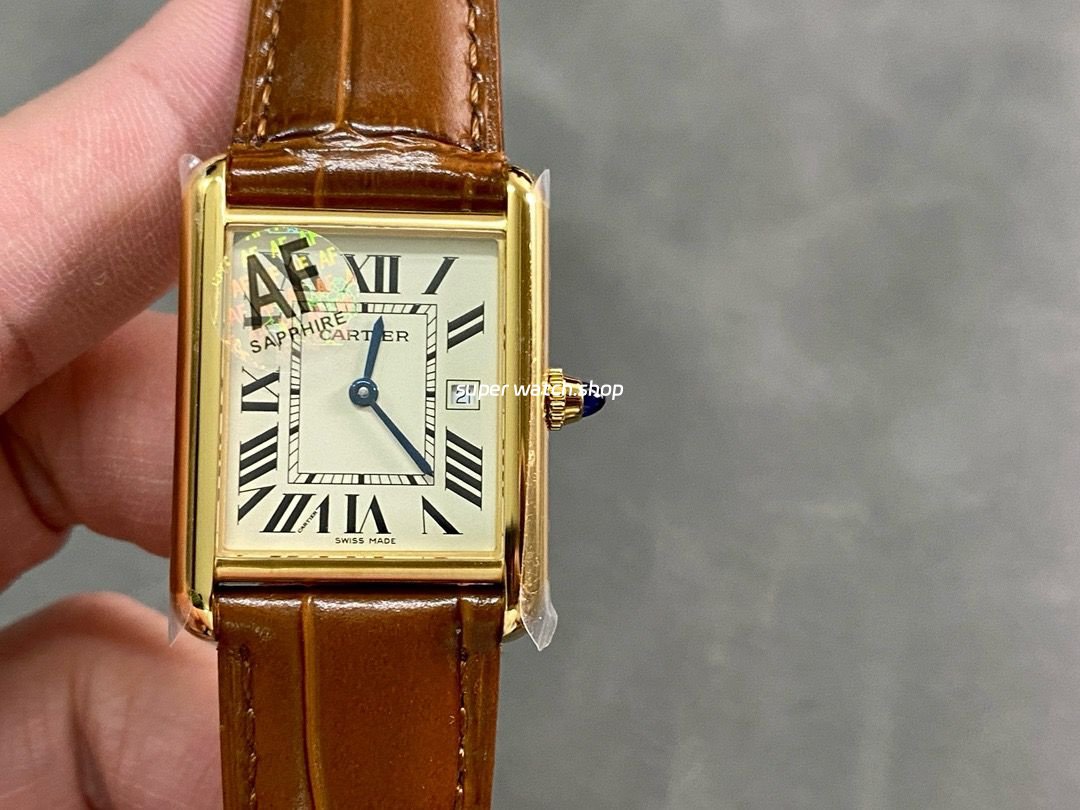 AF-Factory-Cartier-Tank-Americaine-w2601556-19mm-Yellow-Gold-Leather-Strap-White-Dial-4.jpg AF Factory Cartier Tank Américaine w2601556 19mm Yellow Gold Leather Strap White Dial - Image 1