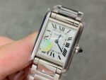AF Factory Cartier Tank WSTA0051 22mm Full Steel Roman Numerals White Dial - Image 4