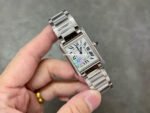 AF Factory Cartier Tank WSTA0052 25.5mm Full Steel Roman Numerals White Dial - Image 4
