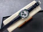 AF Factory Longines Conquest Chronograph L3.835.4.02.6 42mm Steel Leather Strap Green Eyes White Dial - Image 3