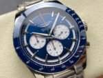 AF Factory Longines Conquest Chronograph L3.835.4.91.2 42mm Full Steel Strap White Eyes Blue Dial - Image 2