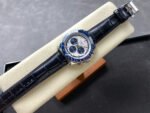 AF Factory Longines Conquest Chronograph L3.835.4.98.6 42mm Steel Leather Strap Blue Eyes White Dial - Image 4