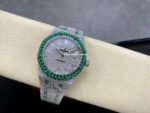 AMG Factory Audemars Piguet Royal Oak Selfwinding 15400 41mm Green Diamond Bezel Full Green White Diamond Steel Diamond Baguette Dial - Image 5