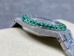 AMG Factory Audemars Piguet Royal Oak Selfwinding 15400 41mm Green Diamond Bezel Full Green White Diamond Steel Diamond Baguette Dial - Image 6