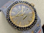 AMG Factory Audemars Piguet Royal Oak Selfwinding 15400 41mm Black Diamond Bezel Full White Diamond Gold Steel Diamond Baguette Dial - Image 2