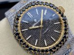 AMG Factory Audemars Piguet Royal Oak Selfwinding 15400 41mm Black Diamond Bezel Full White Diamond Gold Steel Black Diamond Dial - Image 2