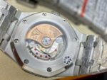AMG Factory Audemars Piguet Royal Oak Selfwinding 15400 41mm Full Diamond Steel Green Diamond Baguette Dial - Image 7